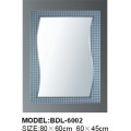 Miroir de salle de bains en verre argenté d&#39;épaisseur de 5mm (BDL-6002)